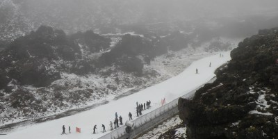 `Pista de Ski em Mount Ruapehu na Nova Zelândia